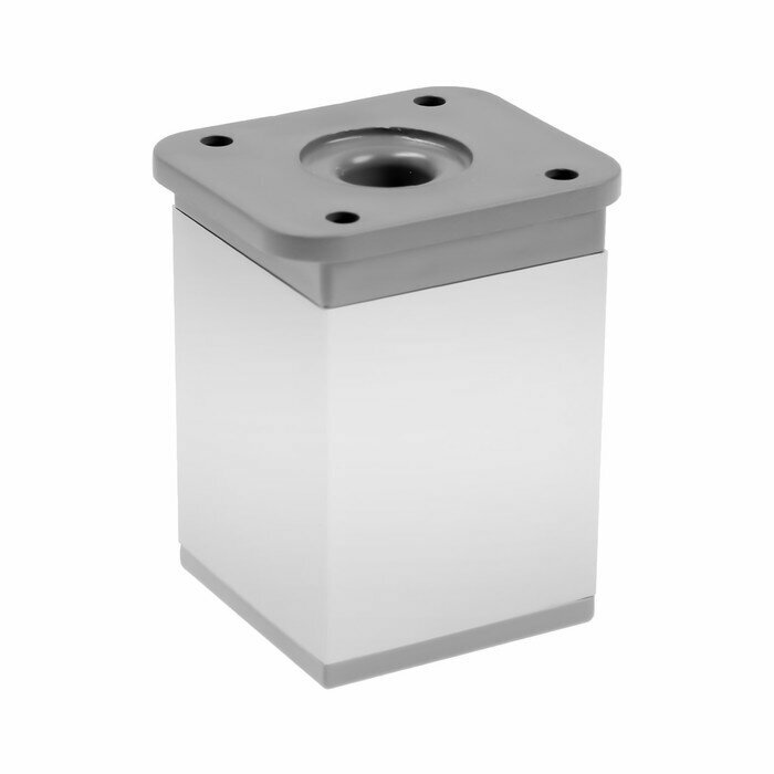 фото Опора регулируемая ORKV001CR тундра, квадратная, 40х40, H=60 мм, цвет матовый хром