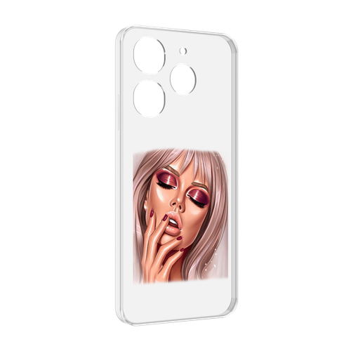 Чехол MyPads красивый-портрет-девушки женский для Tecno Spark 10 Pro задняя-панель-накладка-бампер