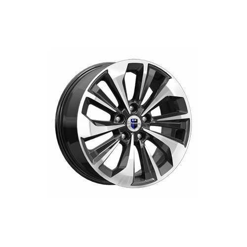 Диск КиК Авиор 7x17 5*112 ET 45 dia 57.1 алмаз чёрный