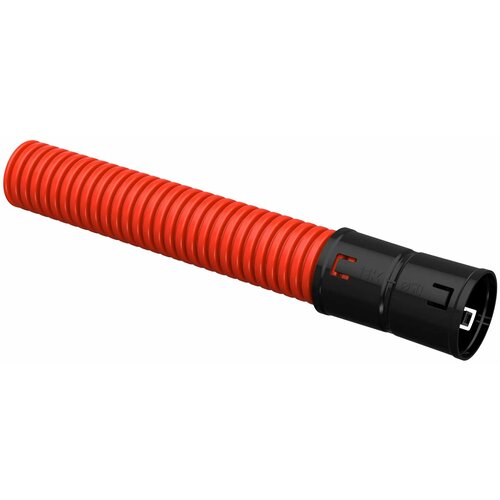 Труба двустенная IEK ПНД D50 мм 25 м цвет красный труба для кабеля iek пнд d25 мм 25 м цвет черный