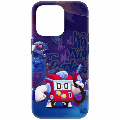 Чехол-накладка Krutoff Soft Case Brawl Stars - V8-БИТ для iPhone 15 Pro черный чехол накладка krutoff soft case brawl stars v8 бит для realme 12 pro 5g черный