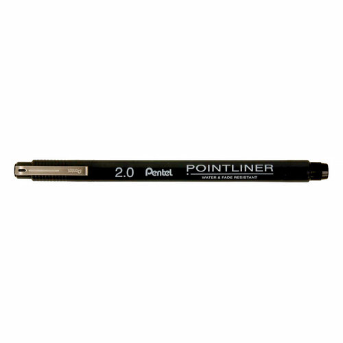 Pentel Линер Pointliner Calligraphy 2 мм 12 шт. S20P-C20A черные чернила