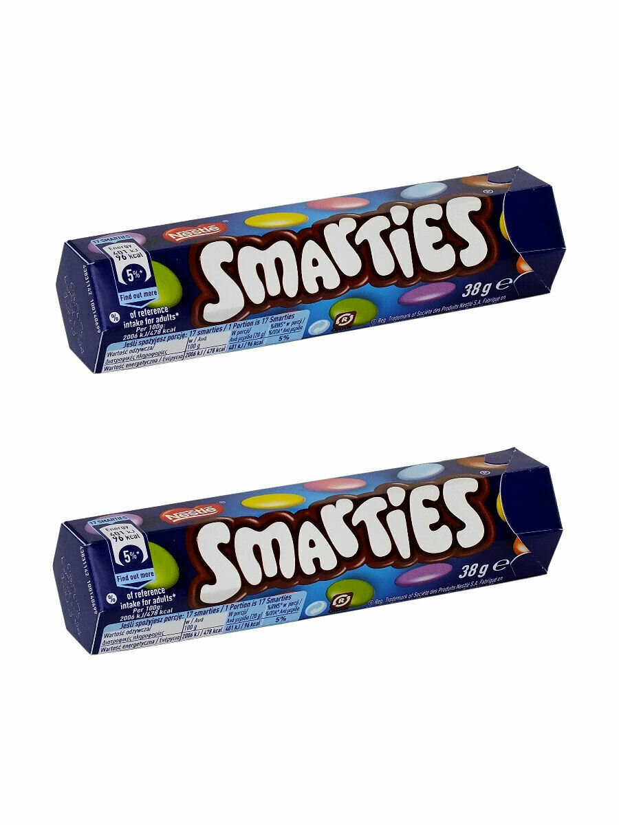 NESTLE / Шоколадные драже Nestle Smarties/Нестле Смартис конфеты (Германия) 38г (2шт) - фотография № 2