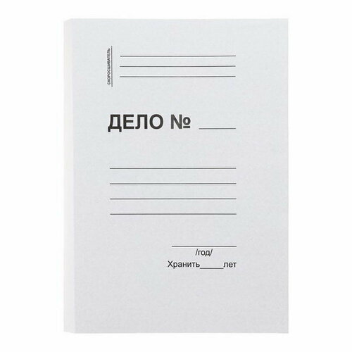 Скоросшиватель картонный, плотность 310г/м2, на 300 листов, евро, 10 шт.