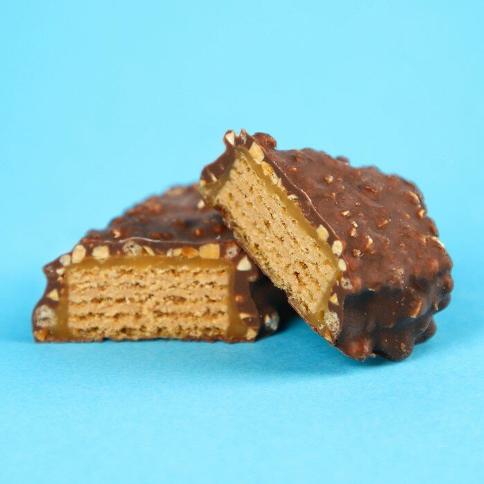 Шоколадные конфеты «Вафельке» с карамелью, арахисом и криспи, 60 г. - фотография № 2