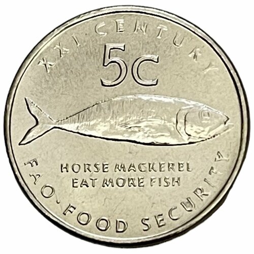 dried horse mackerel sea 36 g Намибия 5 центов 2000 г. (ФАО) (2)