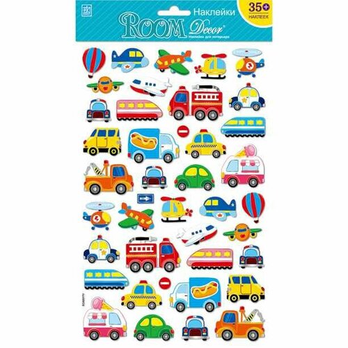 Наклейка Мир транспорта мини 19х30 см