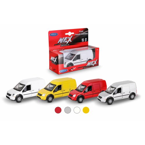 фото Машинка welly ford transit connect / модель машины 1:38 с пружинным механизмом / цвет в ассортименте