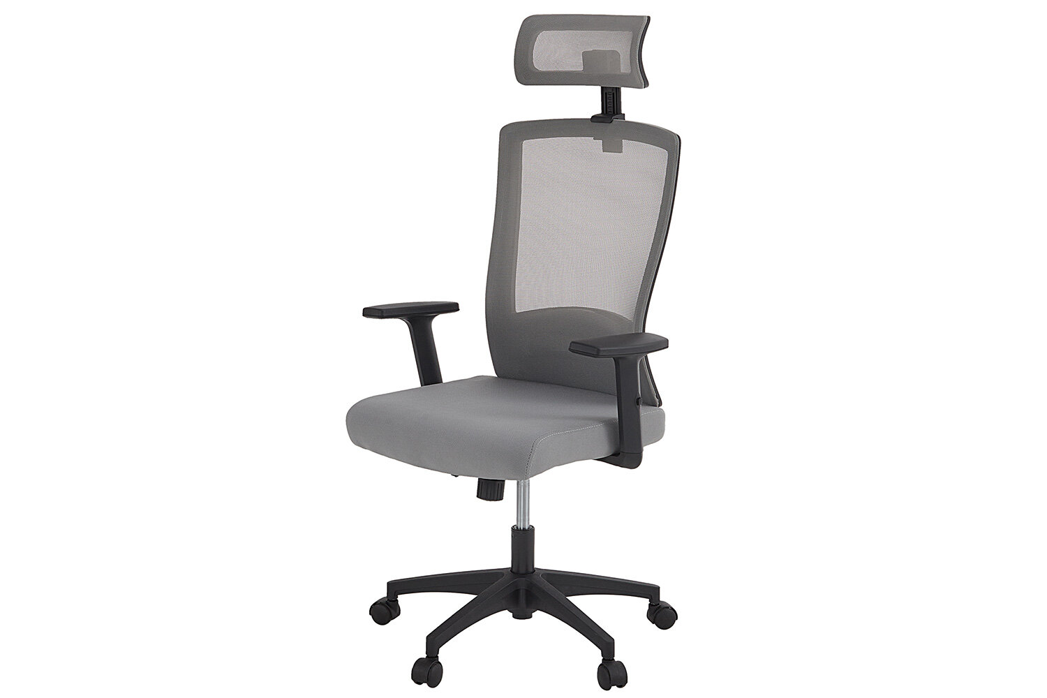 Кресло рабочее Shyne, 63х111х61, цвет серый, светло-серый, чёрный