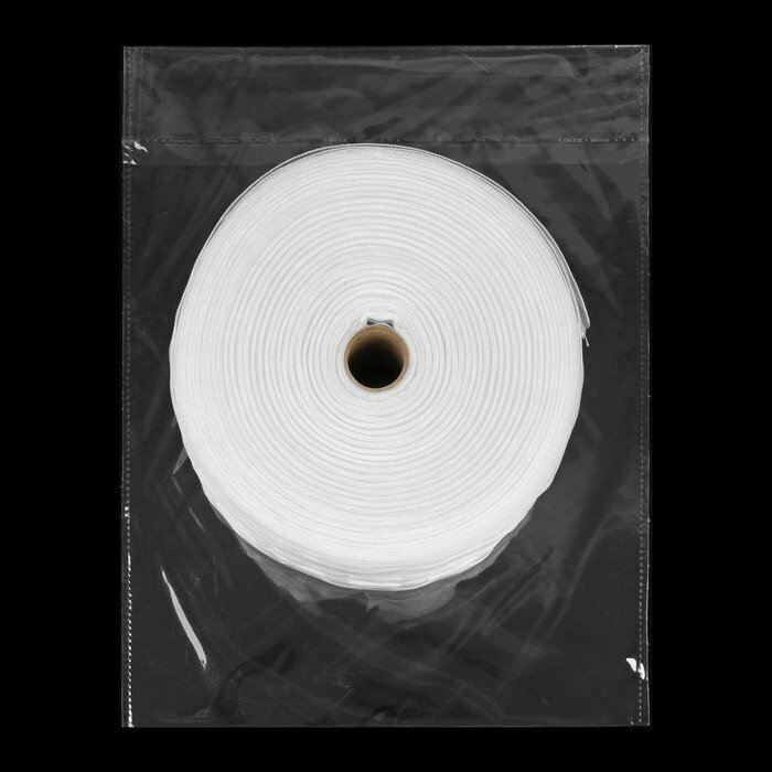 Шторная лента фиксированная сборка органза 6 см 50 ± 1 м цвет белый