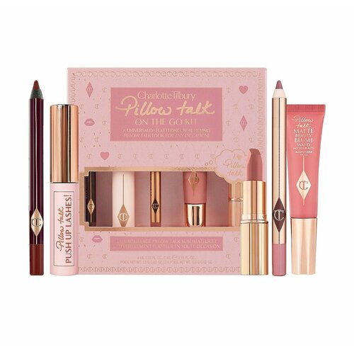 Набор для макияжа Pillow Talk On The Go Kit от Charlotte Tilbury , лимитированная коллекция charlotte tilbury matte revolution pillow talk medium mini w o b