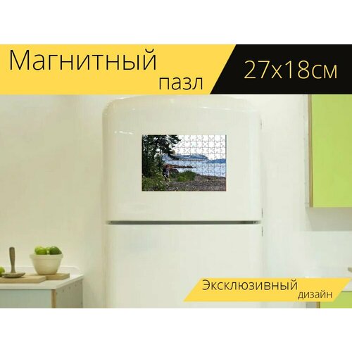 Магнитный пазл Осло, норвегия, ослофьорд на холодильник 27 x 18 см.