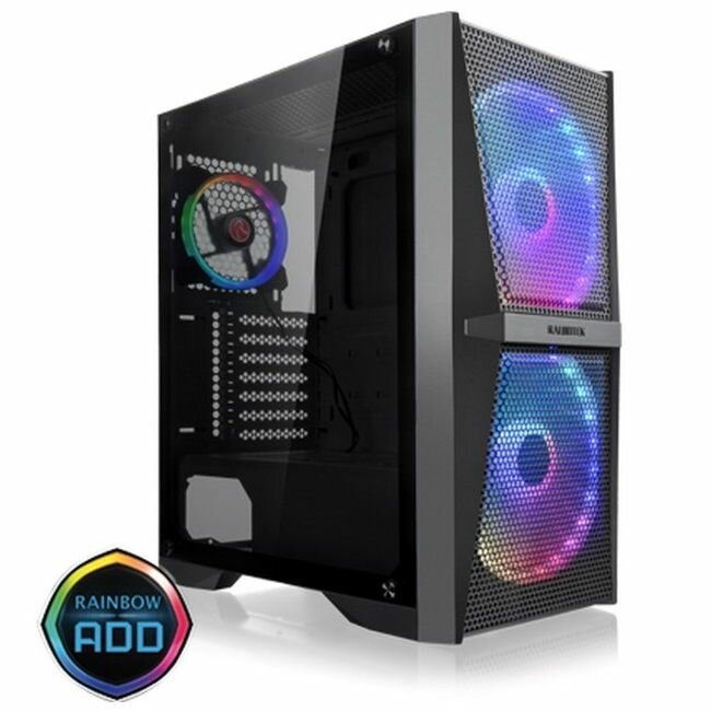 Корпус Raijintek SILENOS MS PRO black, ATX; M-ATX; Mini-ITX, USB3.0x2, Type Cx1, HD Audiox1