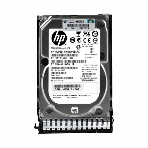 Жесткий диск HP 713968-001 500Gb 7200 SATAIII 2.5 HDD жесткий диск hp 637327 001 500gb 7200 sataiii 3 5 hdd
