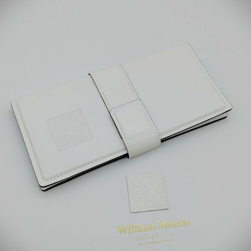 Кошелек William Morris, фактура гладкая, белый кошелек william morris фактура гладкая оранжевый