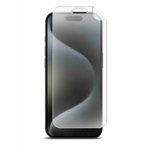 Защитная пленка для Apple iPhone 15 Pro (Эпл Айфон 15 Про) на Экран матовая гидрогелевая силиконовая клеевая основа полноклеевая, Miuko