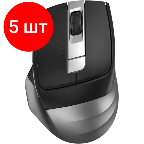 Комплект 5 штук, Мышь компьютерная A4Tech Fstyler (FB35C SMOKY GREY) оптич/2400dpi/6but мышь a4tech fstyler fb35c беспроводная usb серый и черный