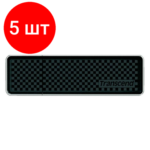 Комплект 5 штук, Флеш-память Transcend JetFlash 780, 16Gb, USB 3.1 G1, чер, TS16GJF780 флешка transcend jetflash 380g 16 гб 1 шт золотистый