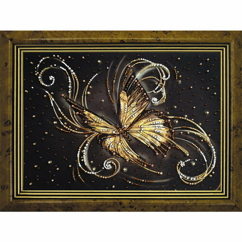 фото Н4131 rk larkes набор для вышивания бусинами "золотая бабочка"