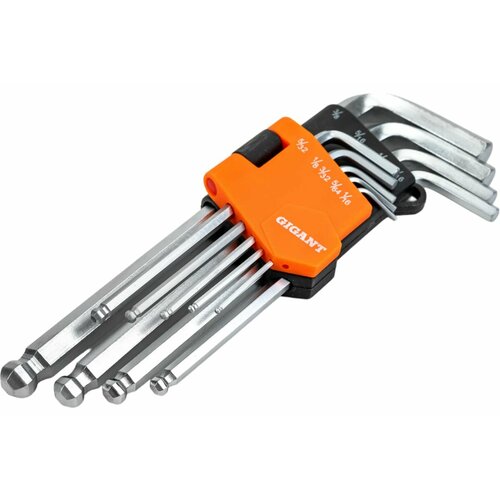 Набор шестигранных дюймовых ключей 9 шт Gigant grf-121 757₽