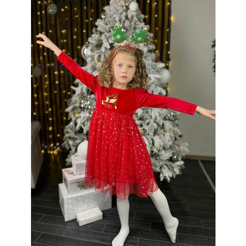 фото Платье zara, размер 116, красный