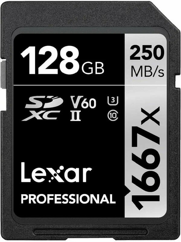 Lexar Professional SDXC 128GB 1667x UHS-II U3 V60