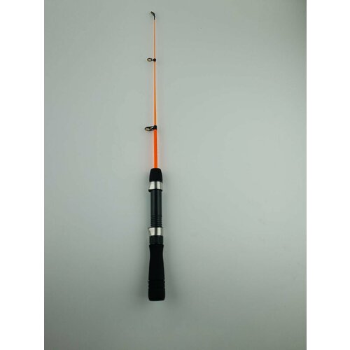 фото Удочка зимняя sokudo 50 см, телескопическая, мягкий кивок, рукоять неопрен, в чехле, оранжевая full fishing
