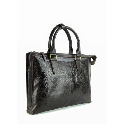 Портфель Tony Bellucci, фактура зернистая, гладкая, коричневый