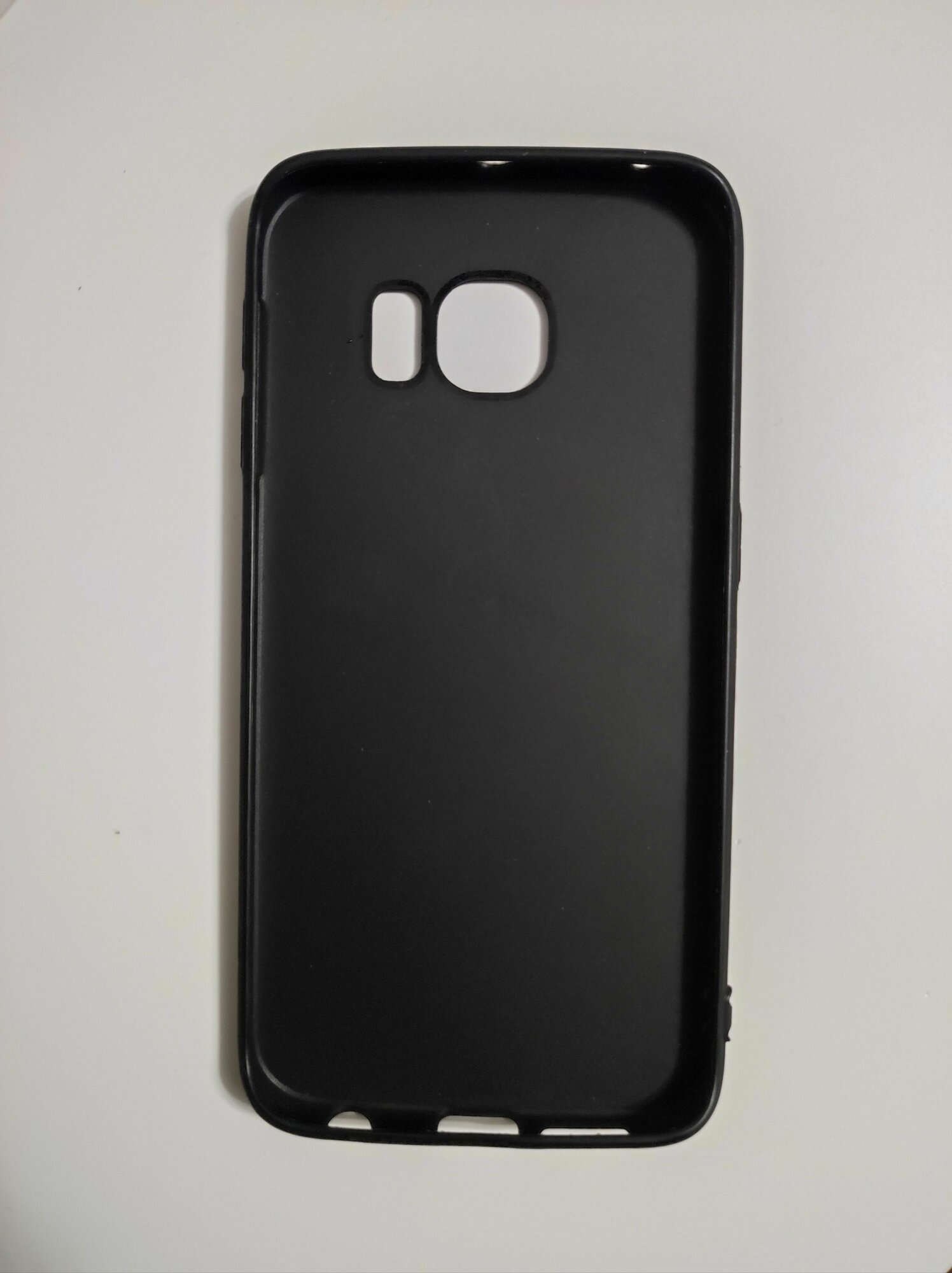 Samsung Galaxy S6 Edge SM-G950 Силиконовый чёрный чехол для Самсунг галакси с6 эдж СМ-Г950 накладка бампер