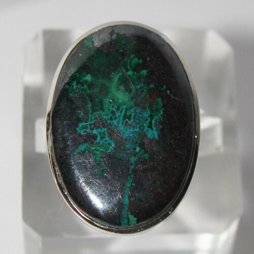 Кольцо True Stones, хризоколла, малахит, размер 17, зеленый, коричневый брошь true stones хризоколла малахит зеленый