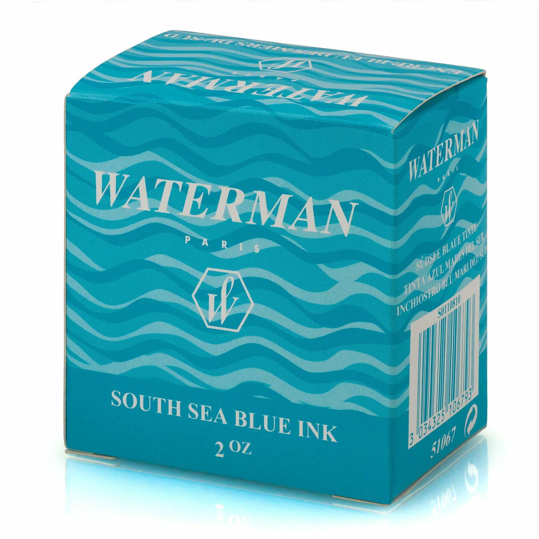 Чернила WATERMAN во флаконе голубые Blue South Sea 50 мл.