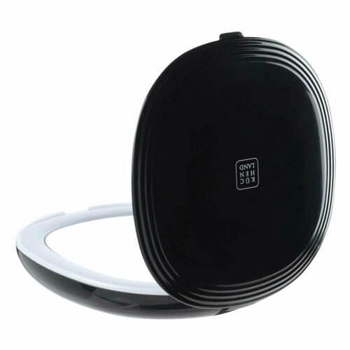 Зеркало карманное 7 см двустороннее с подсветкой пластик черное BW 893₽