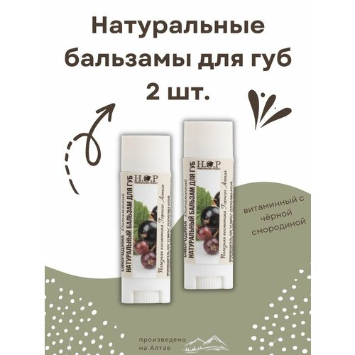 Бальзам для губ натуральный смородина витаминный 2 шт 549₽