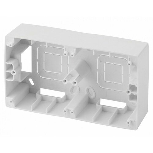 ЭРА 12-6102-01 белый коробка накладного монтажа 2 поста, 12 Б0043170 (68 шт.)