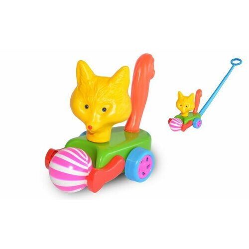 PolToys Каталка на палочке Лиса с мячиком 16х27х24 см 890₽