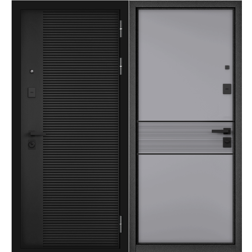 Дверь стальная Мастино CITY PRIME 160183 Черный матовыйЧерный муар-Гриджио 960 левая 60498₽