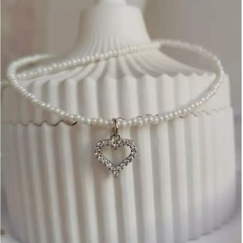 Чокер diSat жемчуг имитация белыйсеребряный 217₽