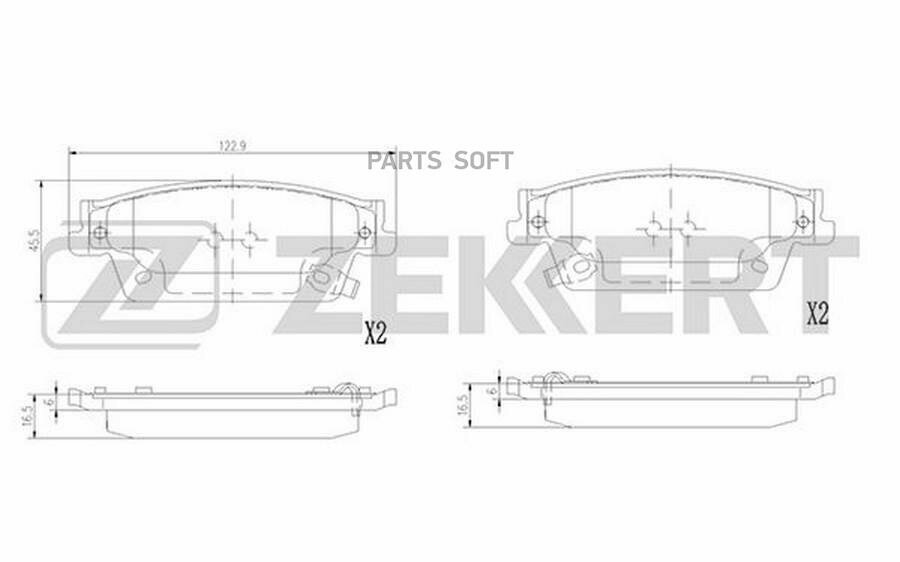 Колодки Торм. Диск. Задн. Cadillac Srx 03- Zekkert арт. bs-2985