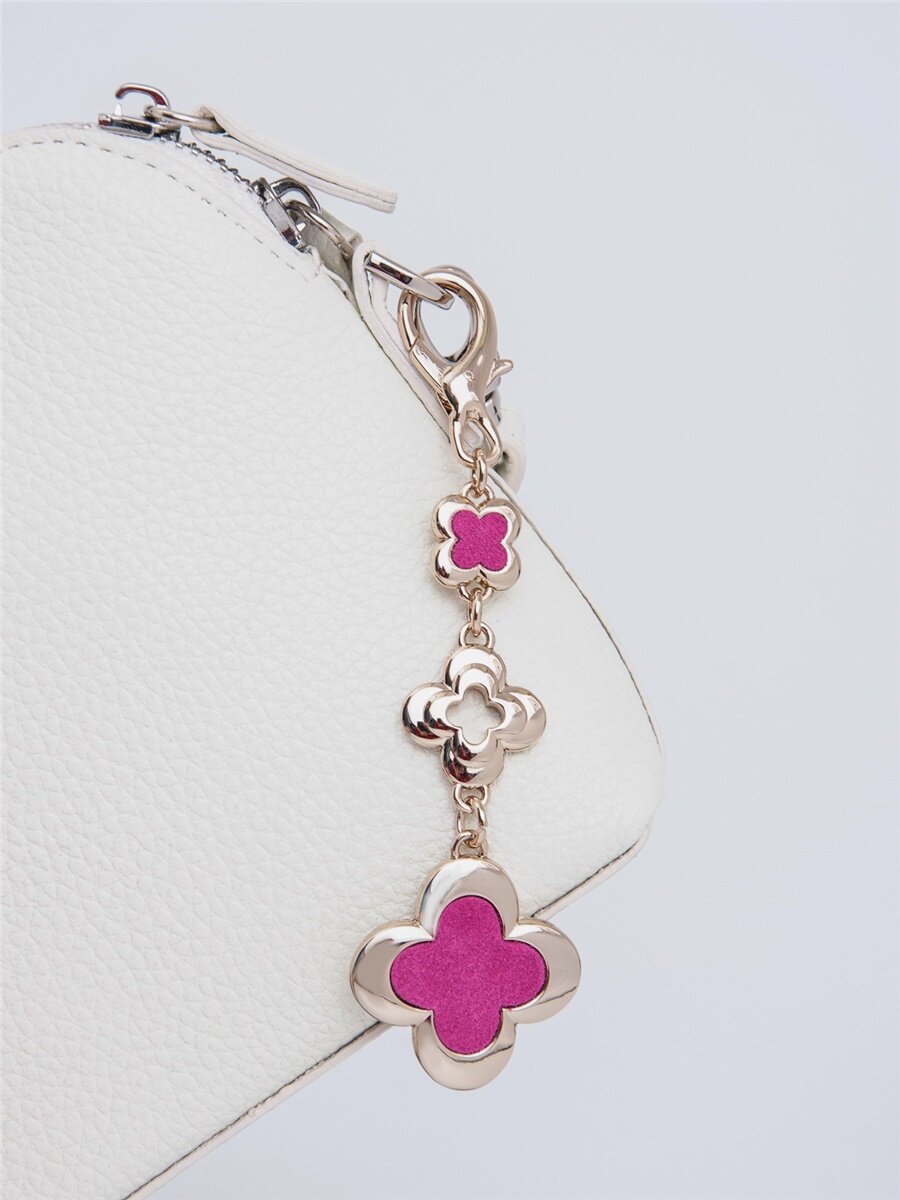 фото Брелок/подвеска/украшение/сувенир/для ключей/для сумки/для авто/металлический/с цветком/женский 0-803 Franchesco Mariscotti