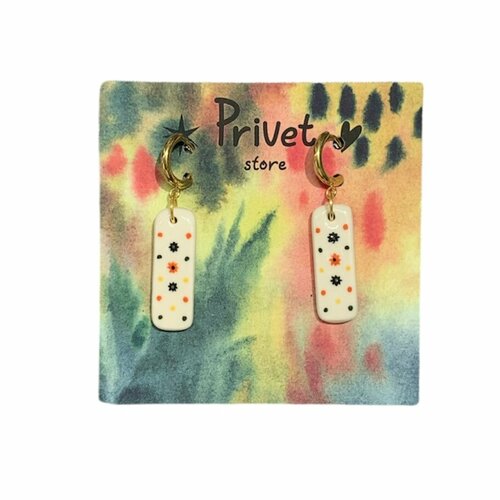 Серьги конго Privet store, мультиколор