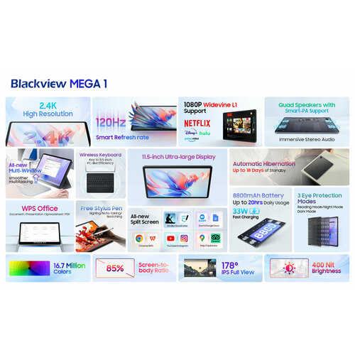 Планшет Blackview Mega 1 8/256 Purple