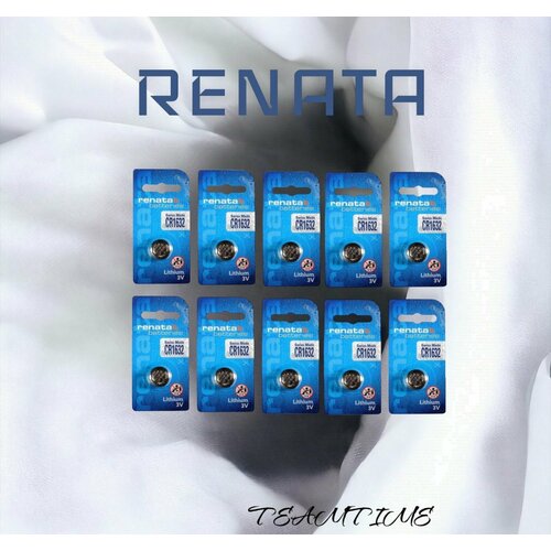 Батарейки Renata CR1632 Lithium BL1 (10шт) батарейки литиевые robiton profi r cr1632 bl1 cr1632 bl1