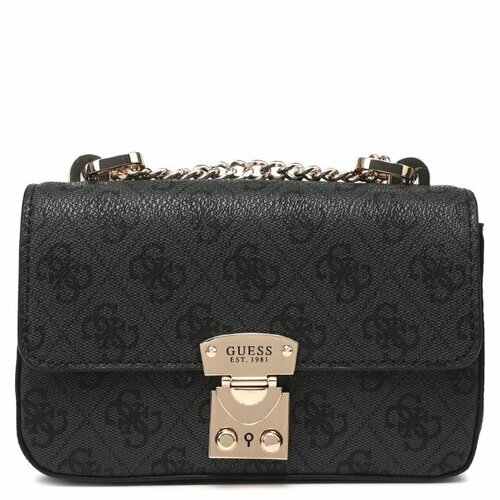 Сумка GUESS, серый сумка guess status mini flap бежевый черный