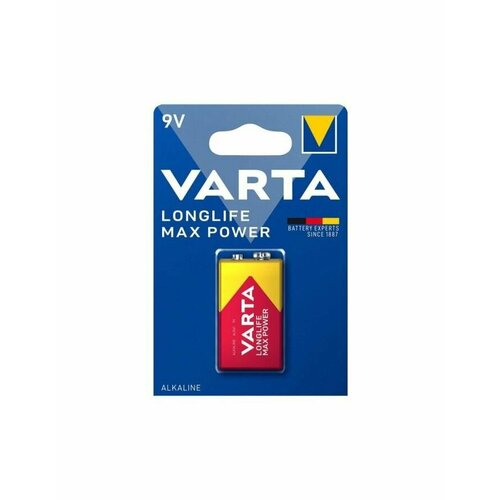 Батарейка Varta LONGLIFE MAX POWER Крона 6LR61 BL1 9V (4722101401) батарейка varta longlife max power max tech крона 6lr61 bl1 alkaline 9v 4722 1 10 50