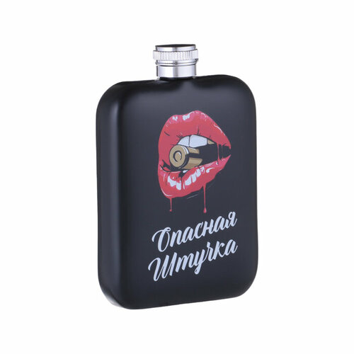 Фляжка для алкоголя «Опасная штучка», нержавеющая сталь, 180 мл, 6 oz