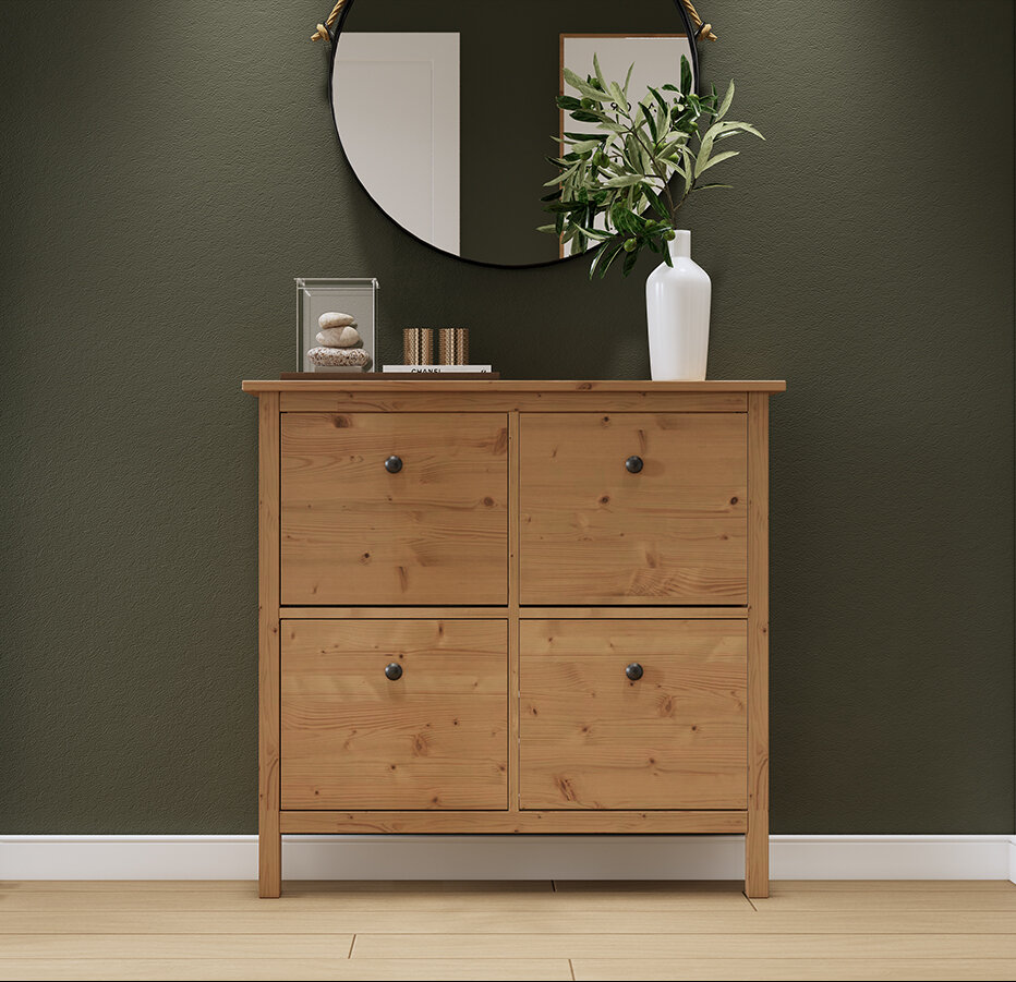 фото Обувница Лузалес Шкаф для обуви/ обувница в прихожую Хемнэс Hemnes/ Кымор