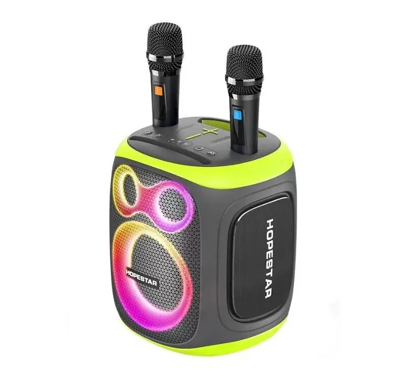 Портативная Bluetooth Колонка Hopestar Party 130 Черный (2 микрофона)