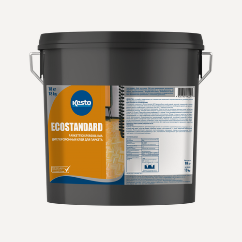 Изображение товара Дисперсионный клей Kesto EcoStandart, для паркета и фанеры, готовый, без растворителей, 18кг
