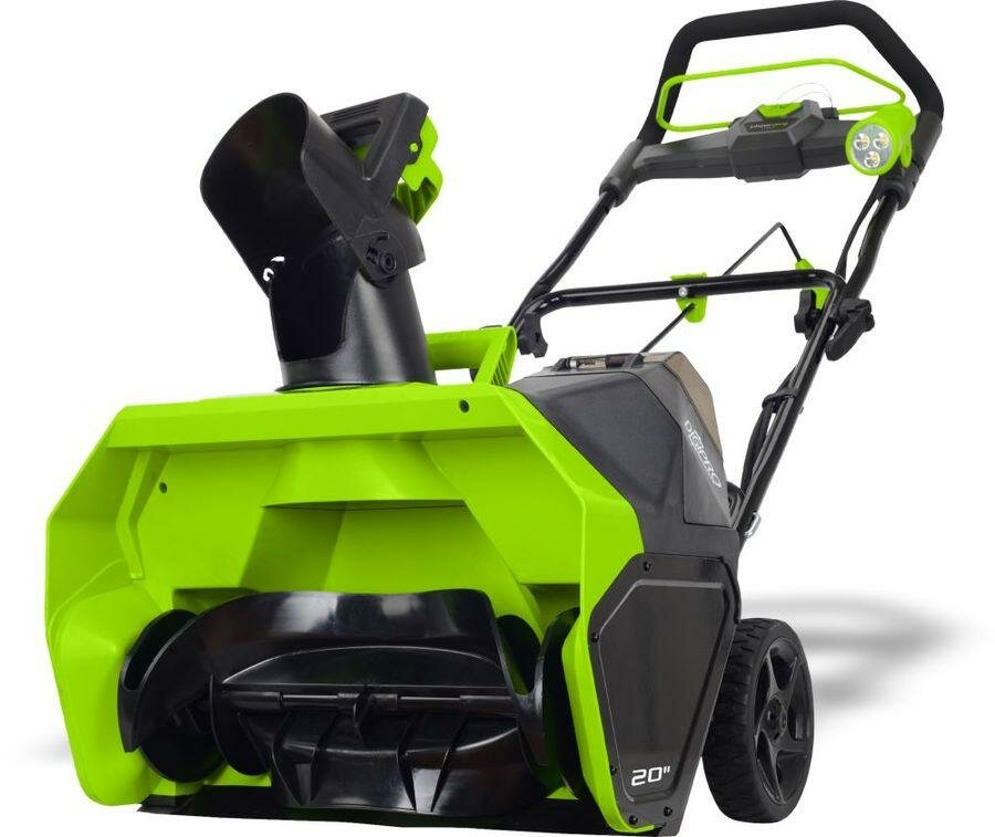 Снегоуборщик аккумуляторный Greenworks GD40SB {40V 51 см бесщеточный с 1хАКБ 4 А. ч и ЗУ} (2600607)