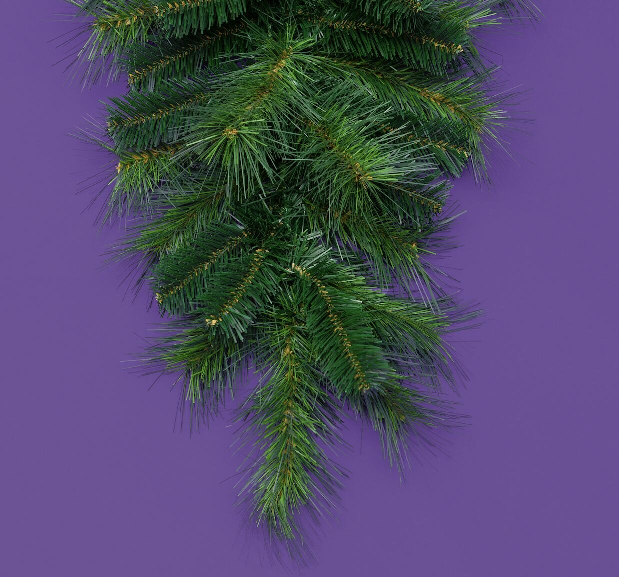 Хвойное украшение новогоднее, венок - капля ария, Crystal trees, ПВХ ветки, 60 см — фото 1